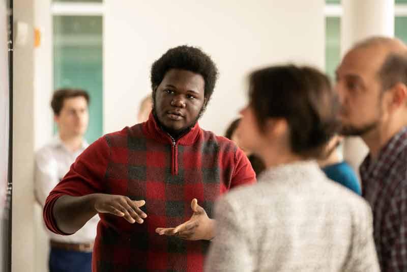 group of people having conversation